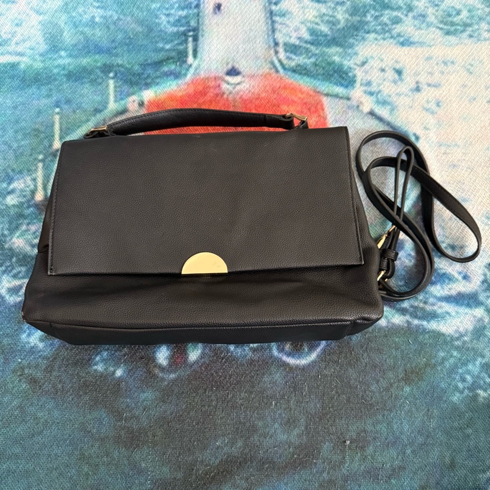 NWOT - A New Day - Satchel Handbag Crossbody Shoulder, Black, Magnetic Closure